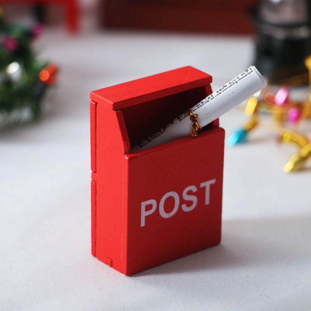 LLOYD Tập Báo Màu Đỏ Tỉ Lệ 1 / 12 Trang Trí Nhà Búp Bê