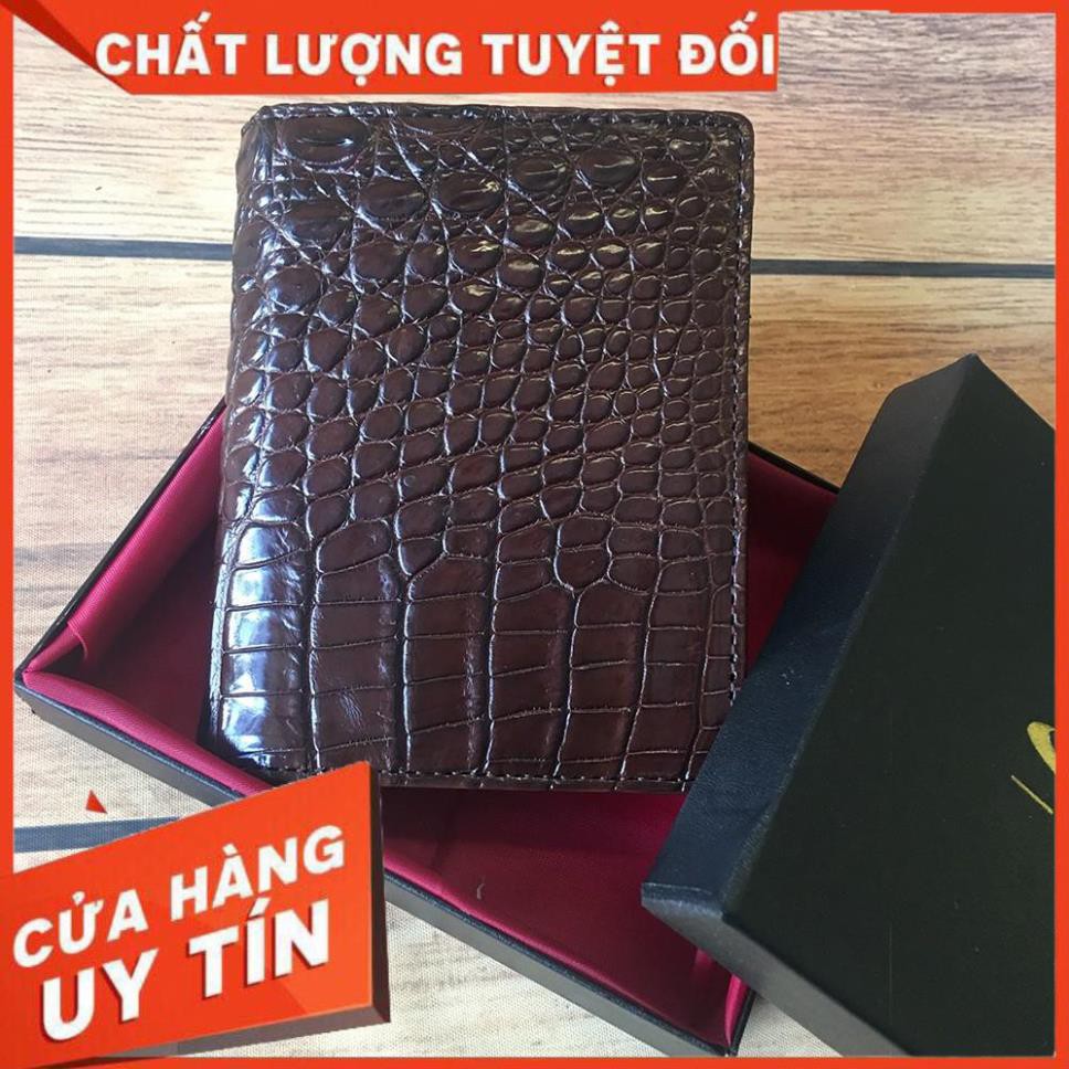 [ Da Cao Cấp 100% ] Ví Nam Da Cá Sấu Ví Đứng VS02