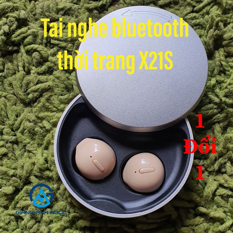 Tai nghe bluetooth X21S siêu nhỏ thời trang hot hit tai nghe chống ồn stereo tai nghe hạt đậu