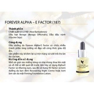Tinh dầu dưỡng da Forever Alpha E Factor