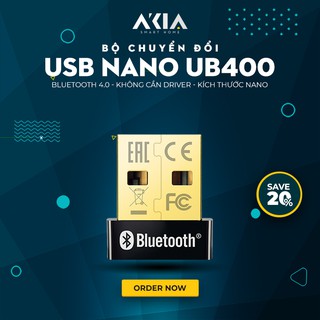 TP-LINK Bộ Thu Phát Bluetooth 4.0 Nano UB400 - Không Cần Driver - Kích Thước Nhỏ Gọn - Bảo hành 2 năm