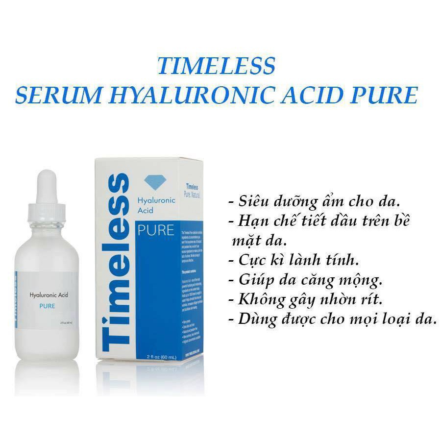 Serum cấp nước Timeless Hyaluronic Acid Pure 30ml