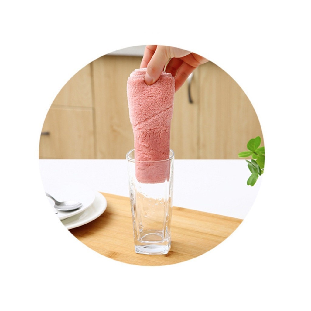 Khăn lau đa năng combo 5 cái, Khăn lau bếp đa năng 2 mặt siêu thấm nước