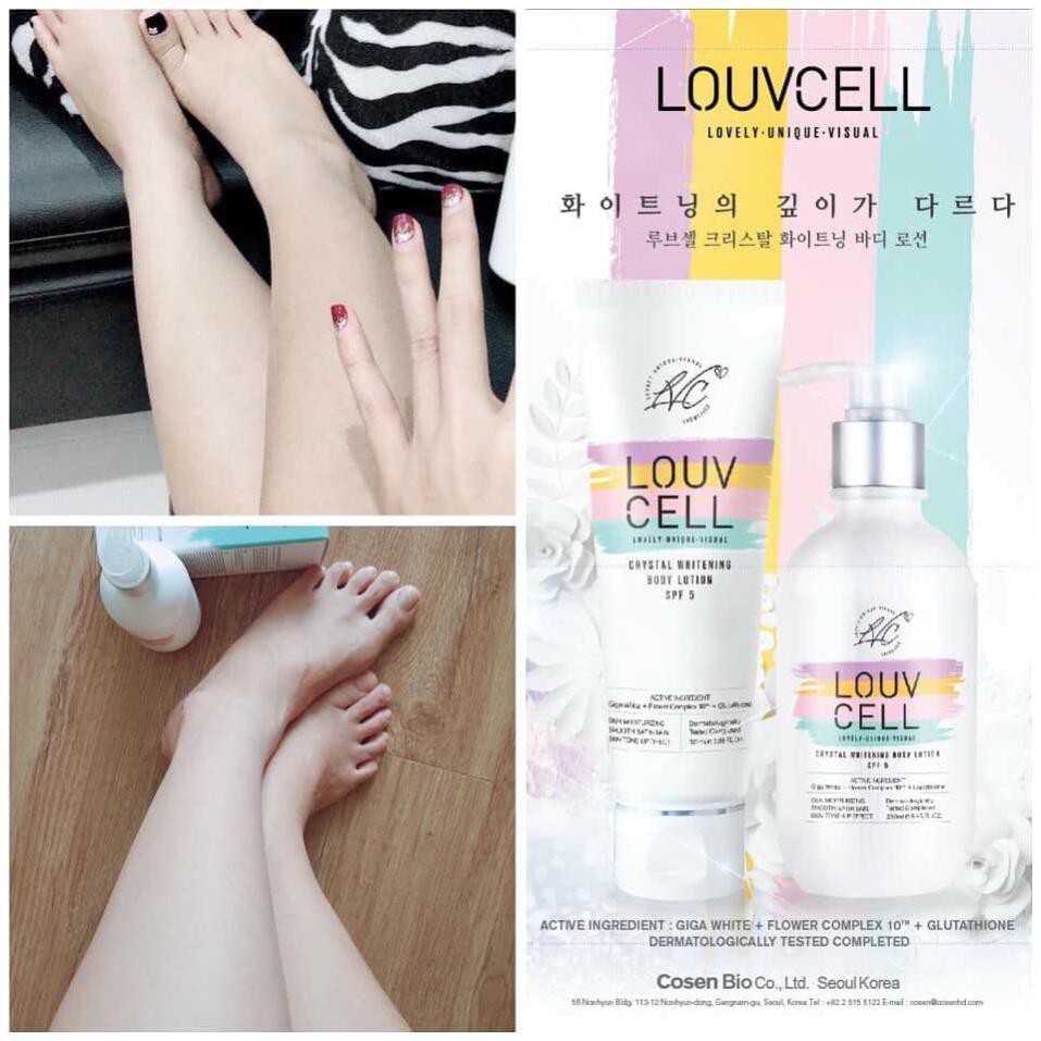 Kem dưỡng thể Body LOUV CELL chuẩn Hàn quốc 120ml /250ml giúp da trắng sáng giảm thâm nám cung cấp độ ẩm giúp da mềm maị