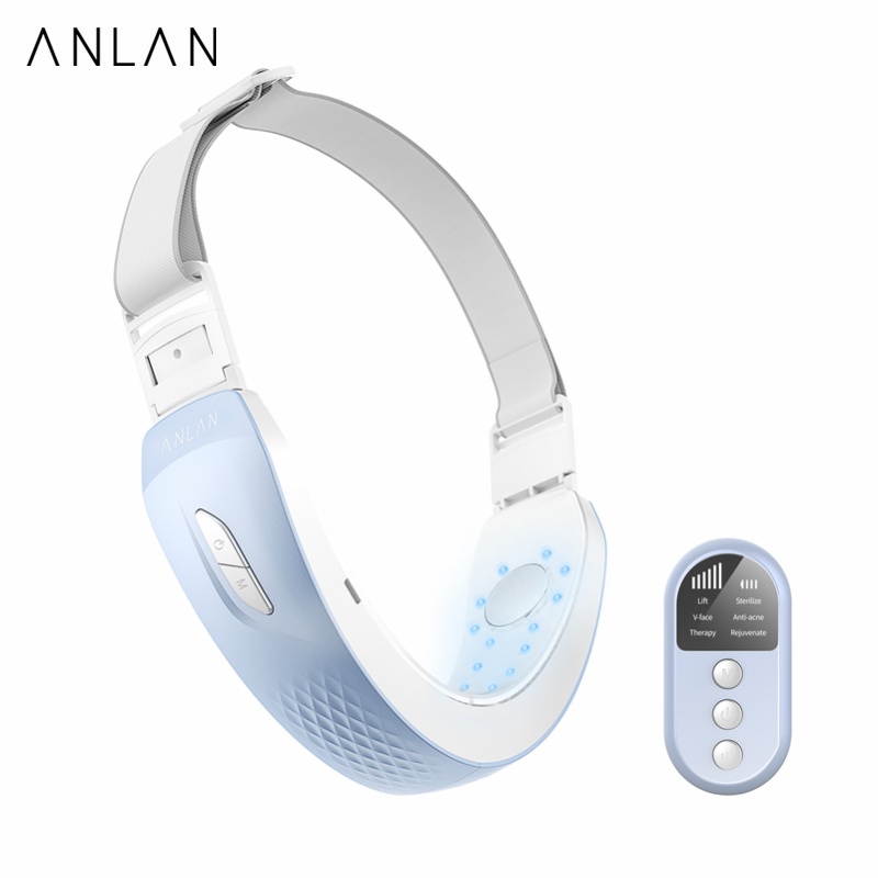 ANLAN Máy Mát Xa Nâng Cơ Mặt Thon Gọn EMS Màu Đỏ / Xanh Dương