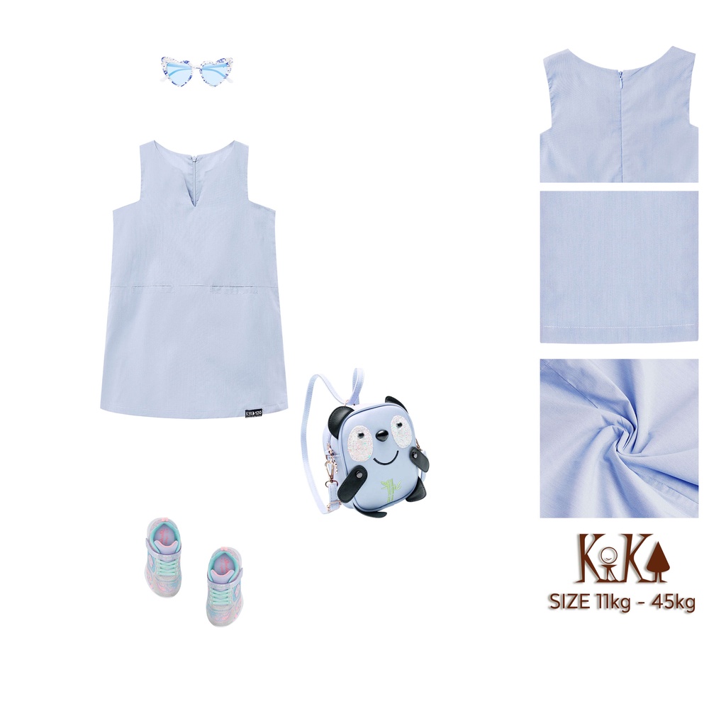 Đầm bé gái dáng suông nách vuông. Size 11kg - 45kg - K083
