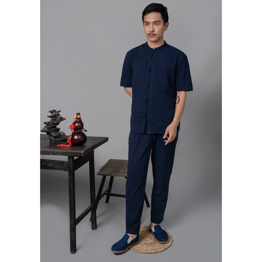 Bộ đũi đi chùa, đi lễ, dạo phố cao cấp Rough