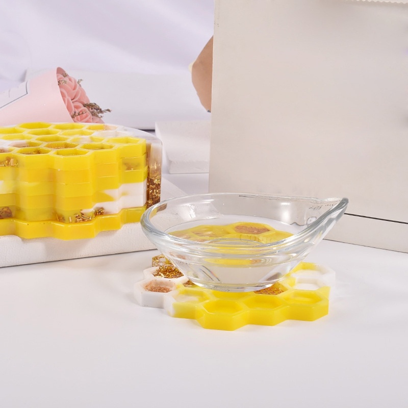 Khuôn Silicone Làm Xi Măng Hình Tổ Ong