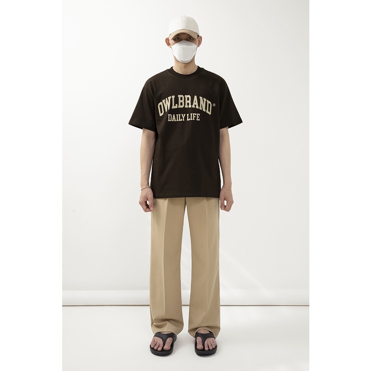 OWL BRAND® LOOSE TROUSER - Quần âu ống rộng suông / Tan