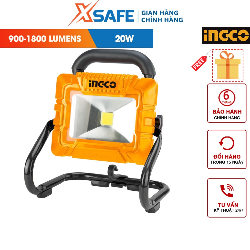 Đèn làm việc dùng pin 20V INGCO CWLI2025 đèn để bàn mini độ sáng cao 1800 lumens, độ sáng thấp 900 lumens[CHÍNH HÃNG]