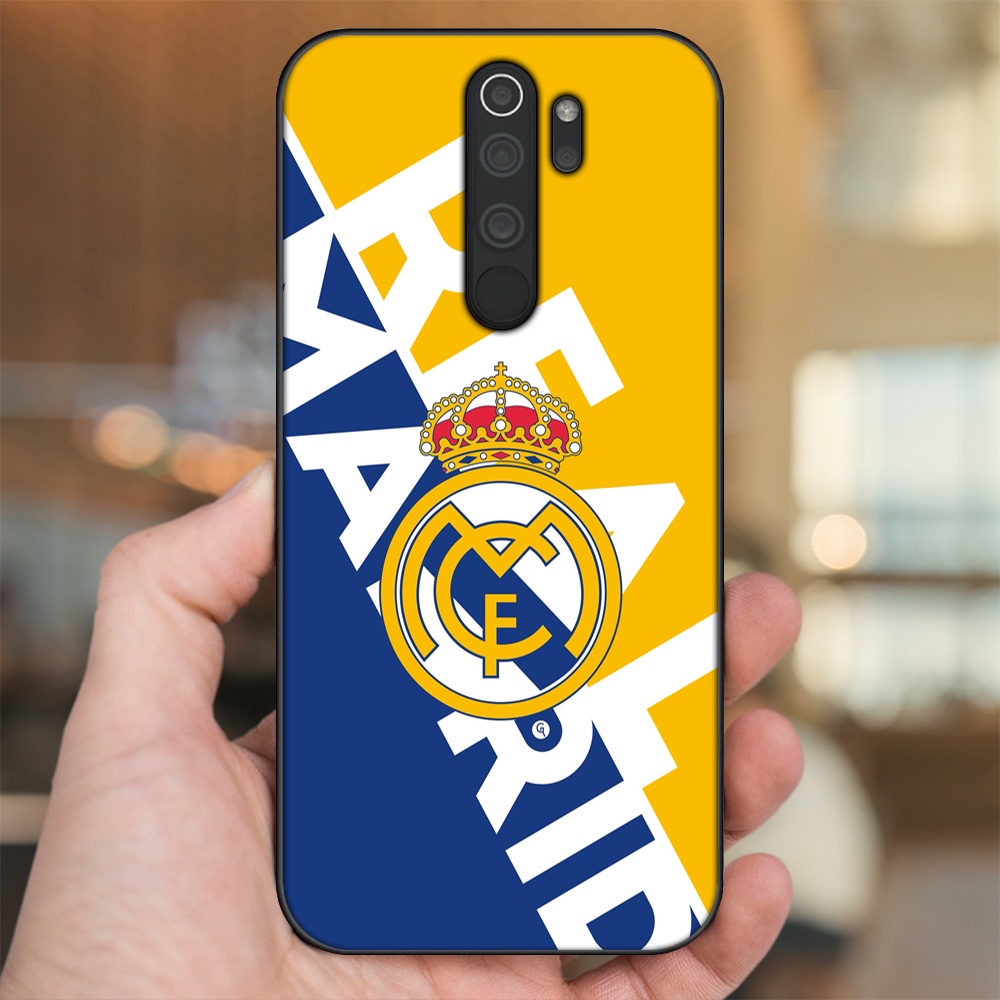Ốp lưng Xiaomi Redmi Note 8 Pro viền đen in hình Real Madrid
