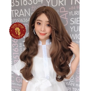 Tóc bộ siêu cấp YuriTran (sóng nước mái dài vàng rêu)