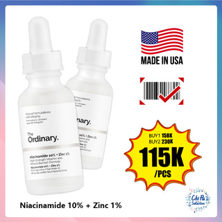 Tinh Chất The Ordinary Niacinamide 10% Zinc 1% Serum Sáng Da, Se Khít Lỗ Chân Lông Ngừa Mụn