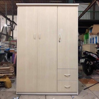 Tủ Nhựa Đài Loan lõi gỗ cao cấp cao 1m7-105-45cm có 2 hộc kéo ko kèm gương