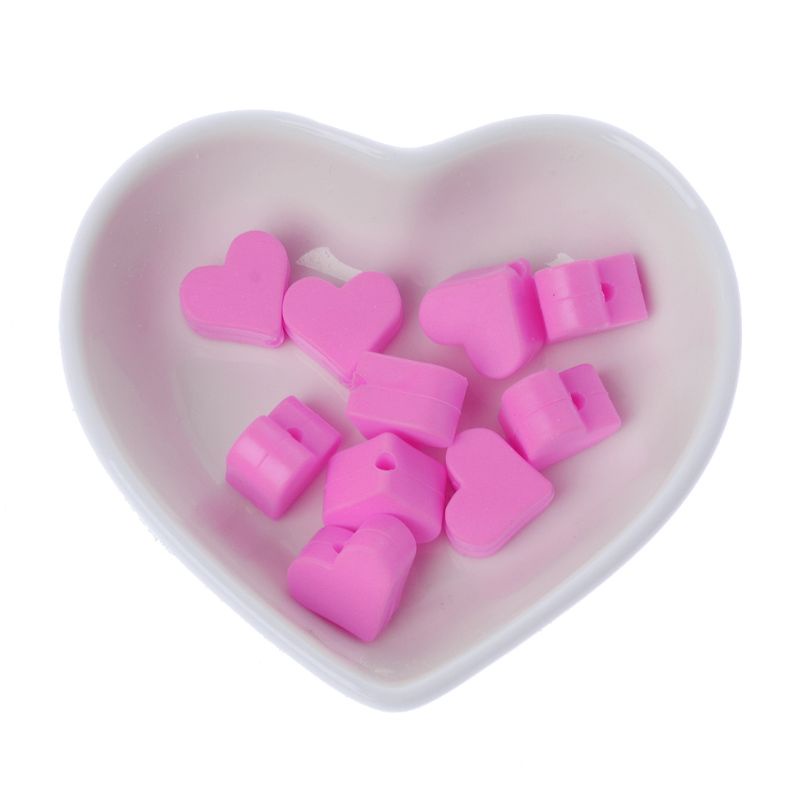 Bộ 10 Hạt Silicone Xỏ Lỗ 15mm Dùng Cho Bé Ngậm Mọc Răng