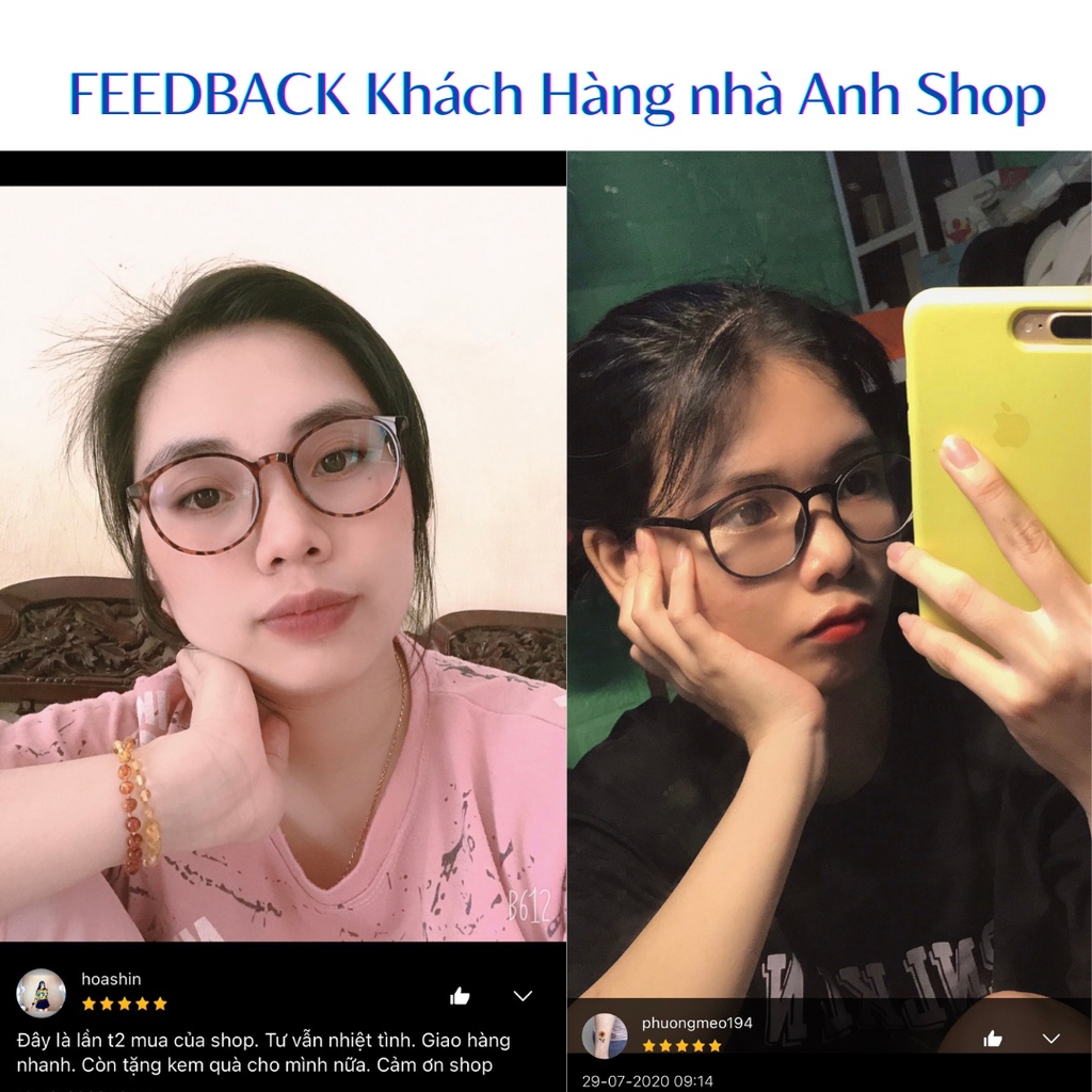 Kính Tròn nhựa dẻo kính thời trang chất liệu nhựa dẻo cứng cáp lõi kim loại đeo bền 7710