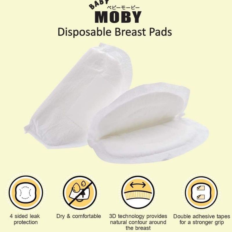 Miếng lót thấm sữa Moby cho mẹ (Túi 60 miếng)