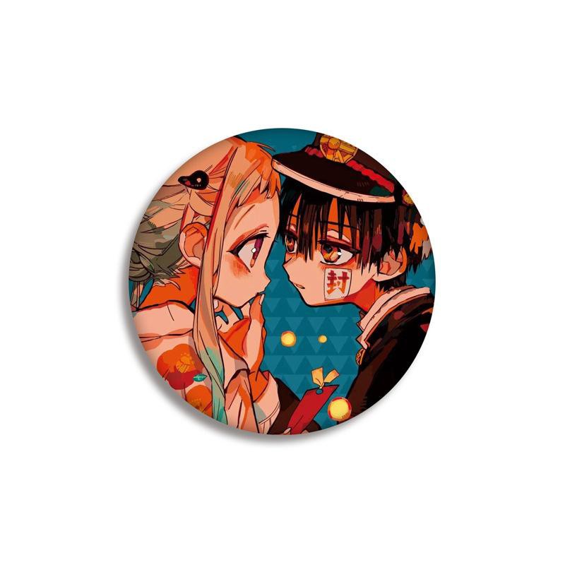 Huy hiệu Jibaku Shounen Hanako-kun Ác quỷ trong nhà xí in hình anime chibi