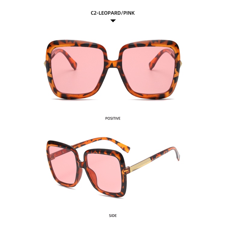 Kính Mát Gọng Vuông Lớn Phong Cách Âu Mỹ Cổ Điển Thời Trang 2021