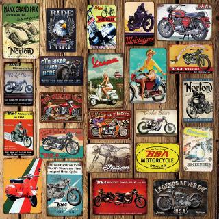 Tấm Áp Phích Treo Tường Trang Trí Nội Thất Hình Động Cơ Motor Phong Cách Vintage