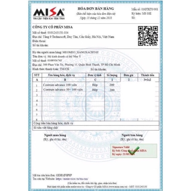 Vitamin tổng hợp Centrum Advance 50+ hộp 100 viên