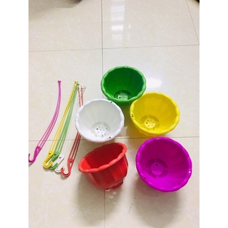 Chậu treo bí lớn đủ màu (kèm quai treo)