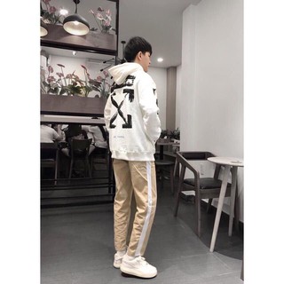 quần kaki basic kẻ trắng