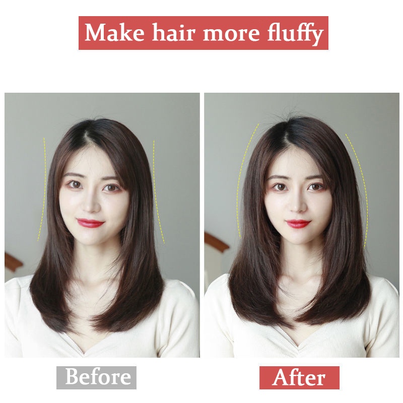 Tóc giả nối dài WIGSIN bằng sợi tổng hợp dáng thẳng ngắn kiểu chữ U với 4 kẹp trong một cho nữ
