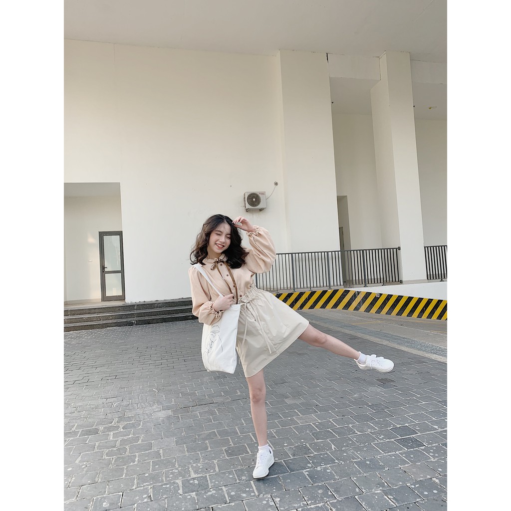 [Mã WASKT304 giảm 15% tối đa 30K đơn 99K] Áo sơ mi nhung cổ bèo nơ SA242 1994closet | BigBuy360 - bigbuy360.vn