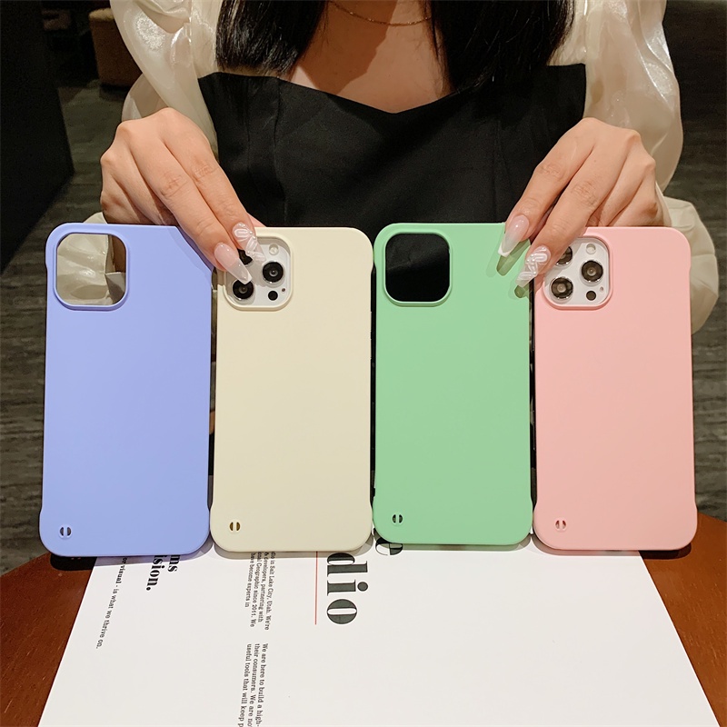 Ốp Điện Thoại Không Khung Vân Kim Loại Nhám Cho iPhone14 13 14ProMax xr 12 13 14Plus