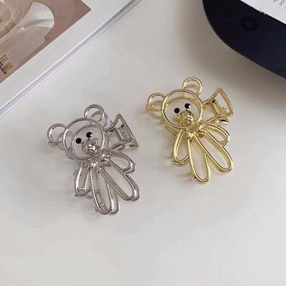 VANES1 Kẹp Tóc Hình Móng Vuốt Gấu Rỗng Bằng Hợp Kim Dễ Phối Đồ Thời Trang Cho