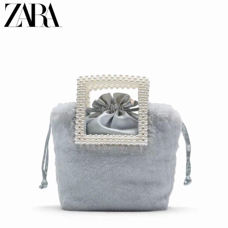 🇪🇸 ZARA - TÚI NỮ XANH XÁM QUAI NGỌC HIỆU ZARA 🇪🇸