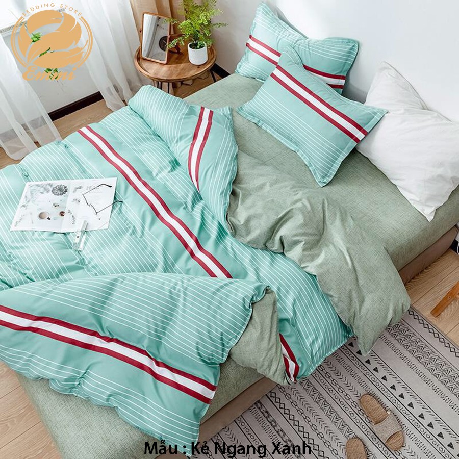 Bộ Chăn Ga Cotton Poly Các Mẫu Kẻ