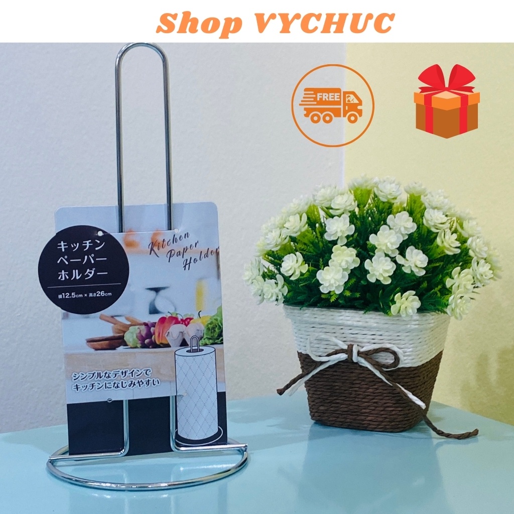 Giá để cuộn khăn giấy lau bếp chuyên dụng Nhật Bản, inox 304, chống gỉ, chống trơn trượt gọn gàng, tiện dụng