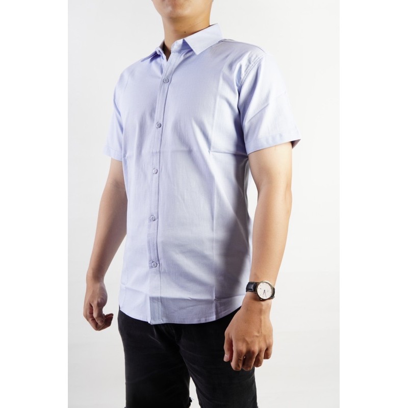 Áo sơ mi nam tay ngắn vải bố từ nhỏ đến BIGSIZE (48-110kg) | BigBuy360 - bigbuy360.vn