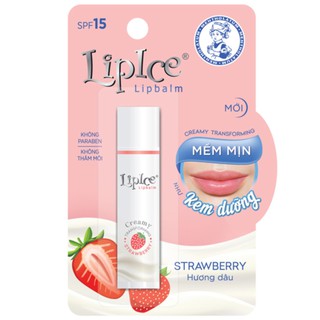 🍀🍀Son dưỡng môi LipIce Lipbalm Strawberry - Hương dâu