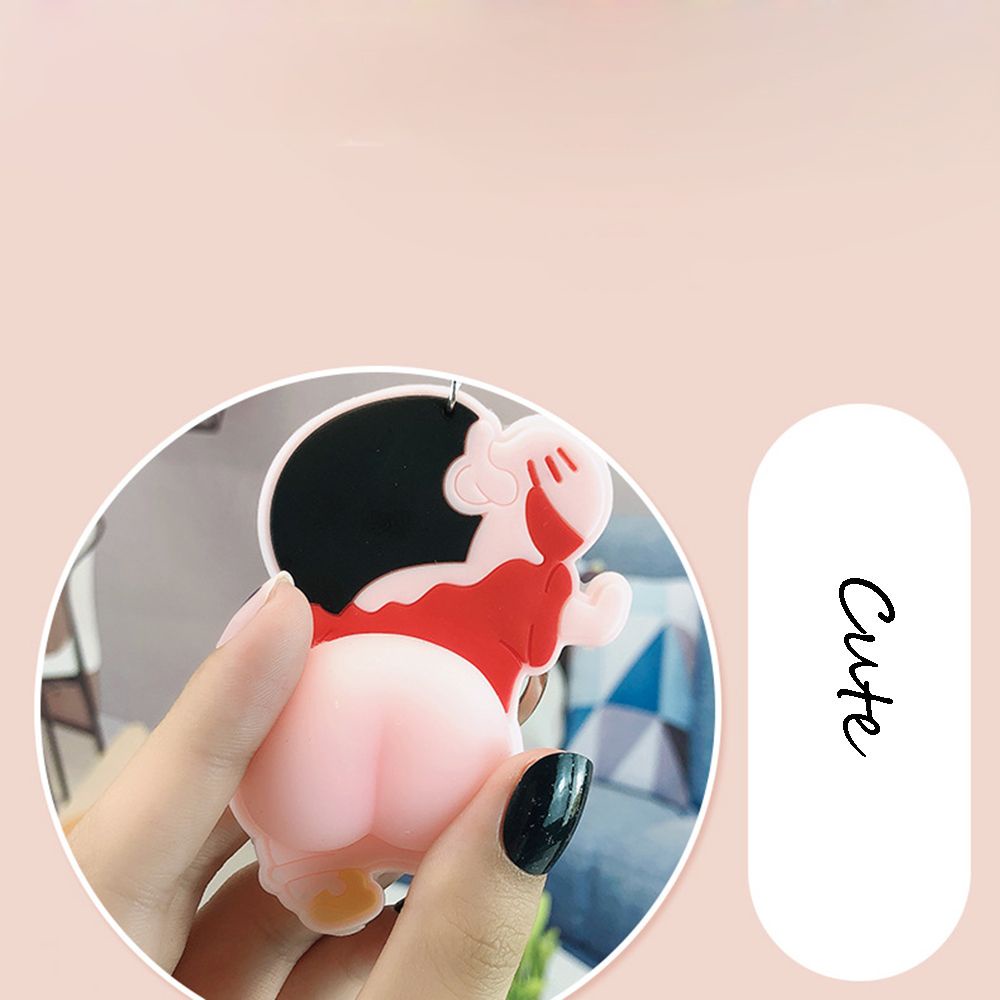 Móc Chìa Khóa Hình Mông To Chống Va Chạm Bằng Acrylic Dễ Thương