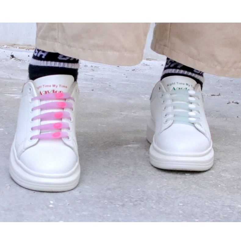 Set 14 Dây Giày Silicone Co Giãn Không Cần Buộc Dành Cho Nam Nữ