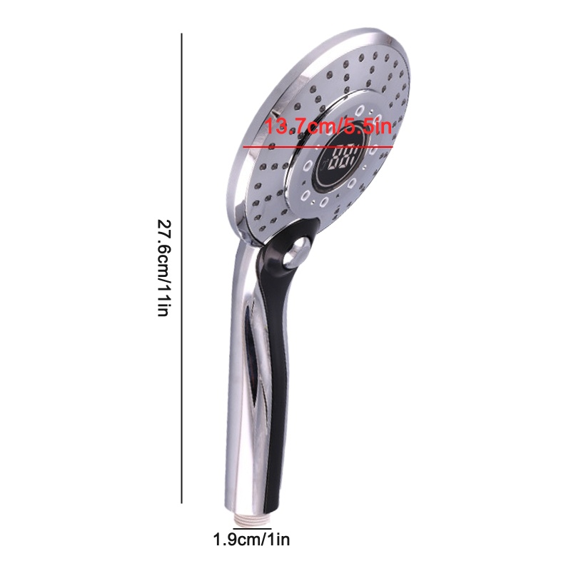 QQ Đầu Vòi Hoa Sen Có Đèn LED Hiển Thị Nhiệt Độ 3 Màu Sắc