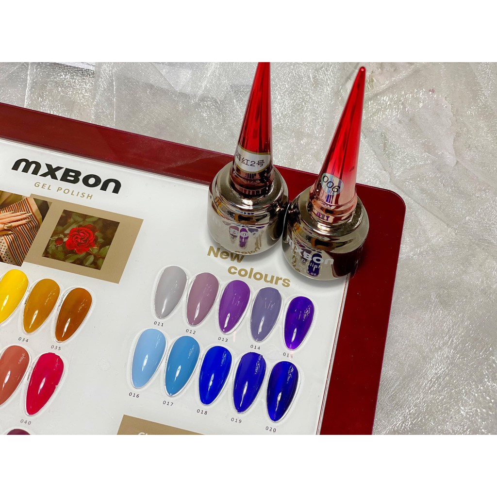 Bán lẻ sơn gel MXBON bảng 60 màu ( chọn mã inbox )