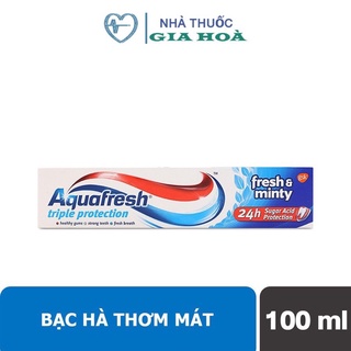 Kem đánh răng Aquafresh Fresh & Minty (Nhập khẩu CHÍNH HÃNG từ ANH - GSK) 100g