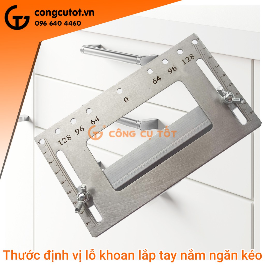 Thước định vị lỗ khoan lắp tay nắm ngăn kéo