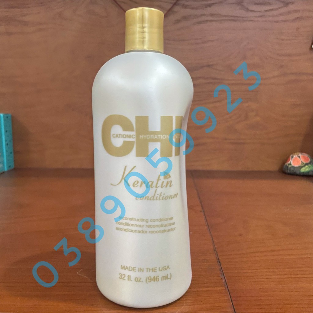 [Chính Hãng]Dầu gội xả phục hồi CHI Keratin Shampoo & Conditioner 946ml x2