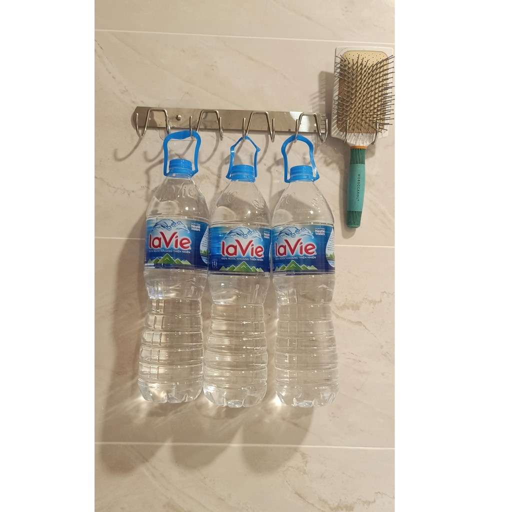 Thanh Móc Treo Đồ 10 Móc Chất Liệu Inox không Gỉ Siêu Dính Dán Tường Nhà Tắm,Nhà Bếp,Tủ Quần Áo