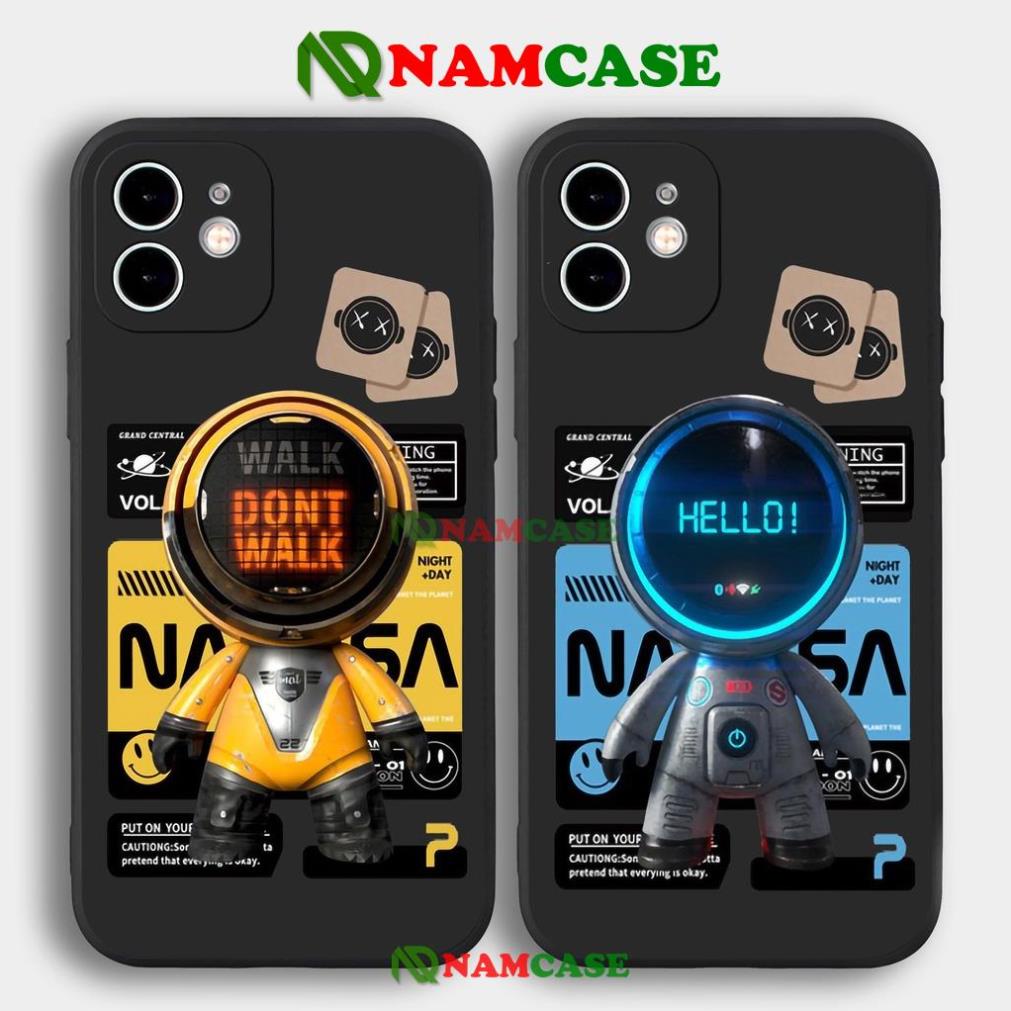 Ốp lưng iPhone Phi hành gia cute cạnh viền vuông silicon mềm dẻo cho iphone 6/6s/7/8/X/XR/XS/11/12/13 Pro Plus Max