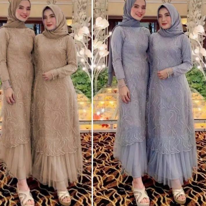 Hàng Có Sẵn XC - Maxi Geraldine / Đầm Maxi Đính Ngọc Trai Giả Thời Trang Mới Nhất Cho Nữ