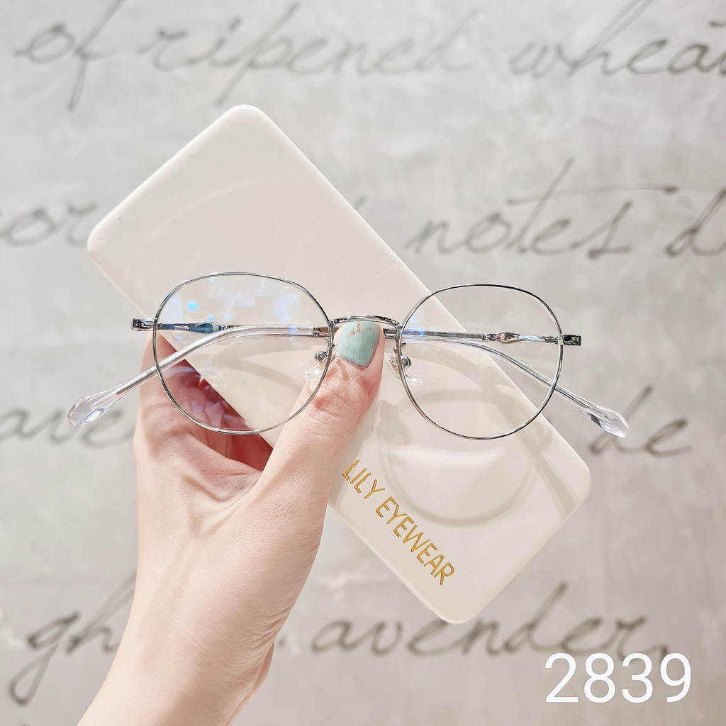 Gọng kính cận thời trang nữ Lilyeyewear mắt tròn TITANIUM siêu nhẹ phù hợp mặt nhỏ 2839 | BigBuy360 - bigbuy360.vn