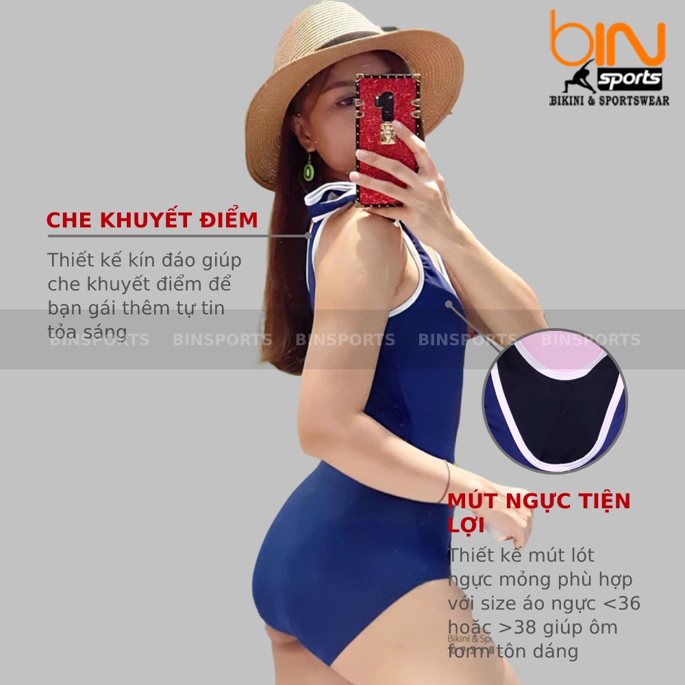 Bikini Nữ Một Mảnh Vai Nơ Freesize Bin Sports BHV012