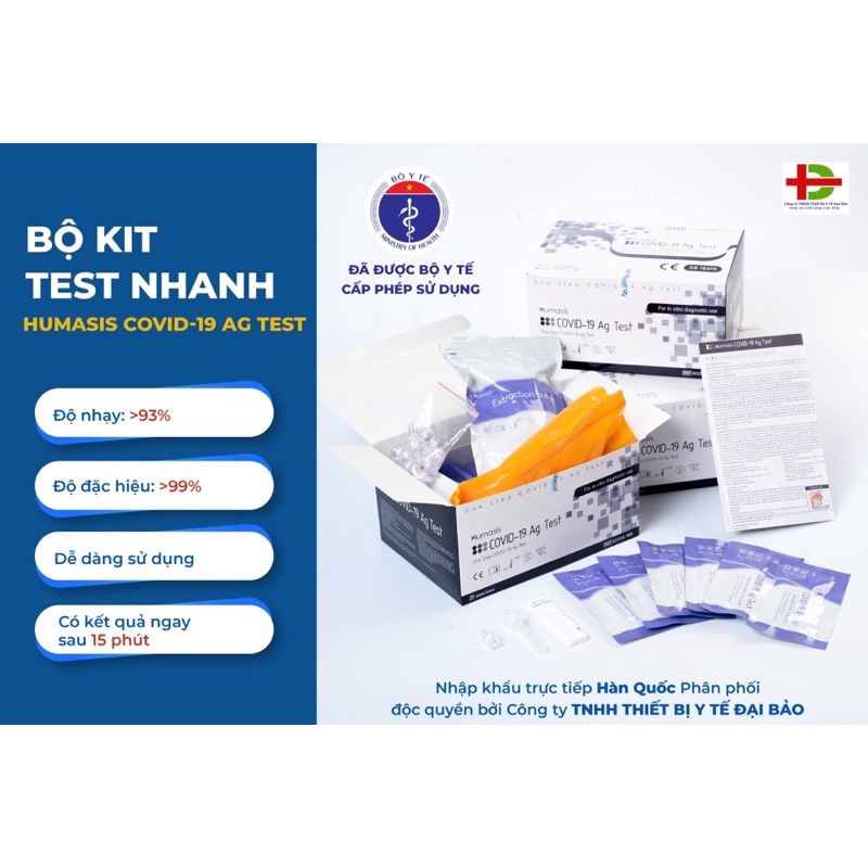 Bộ Que Test Nhanh Humansis Hàn Quốc