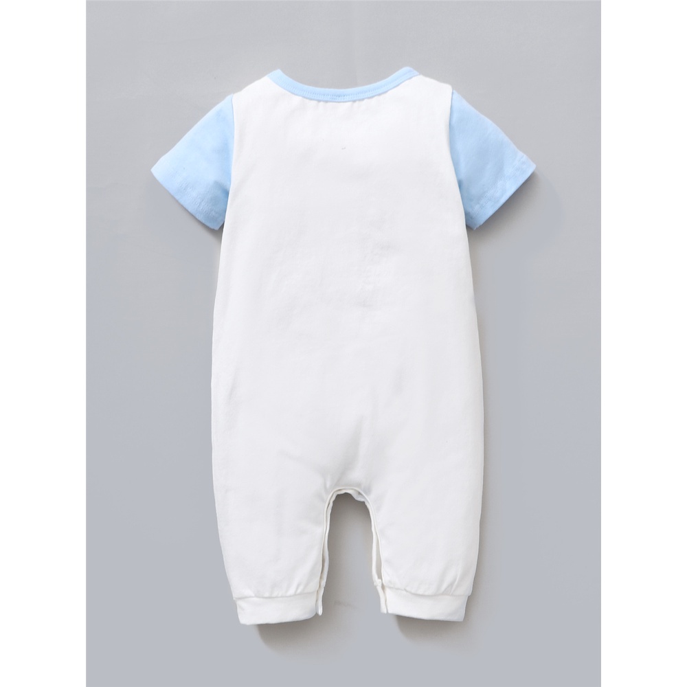 Áo liền quần MIKRDOO tay ngắn in hình hà mã sữa thời trang mùa hè cho bé trai 0-18 tháng tuổi